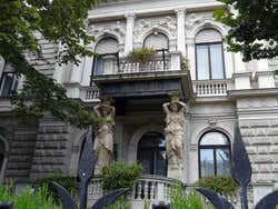 Andrassy Avenue, beautiful building in Budapest