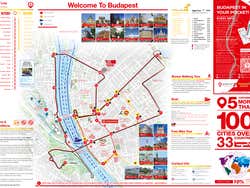 Budapest Sightseeing Bus map