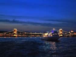 Exploring the Danube river at dusk